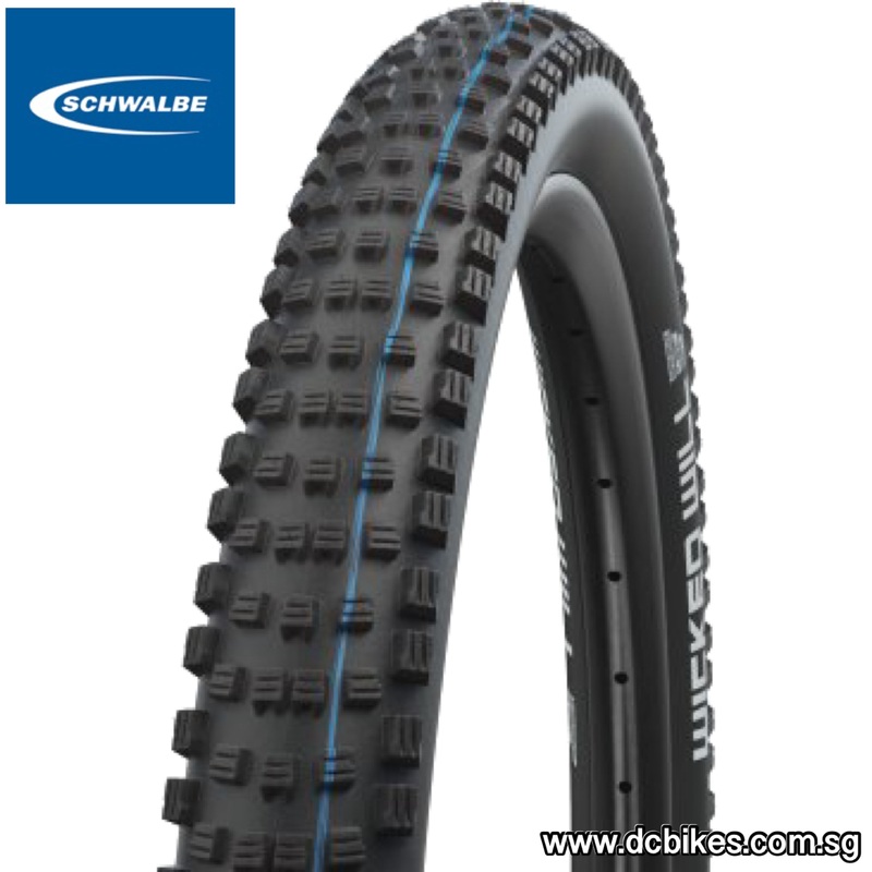 Schwalbe 27.5 X 2.4 | 29 X 2.4 Wicked Will Super Ground Evo Tubeless Folding Tyres Etrto : 62-584/622 (1 Tire) 27.5 X 2.4 (1 Tyre)