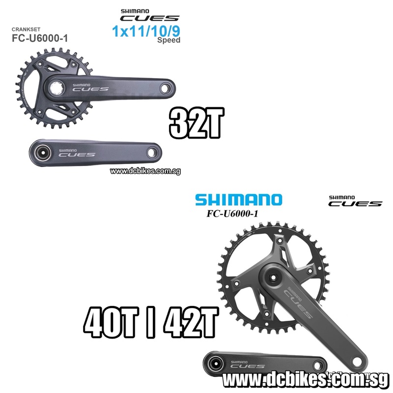 Shimano 32T | 40T | 42T CUES U6000 Series 9 | 10 | 11 Speed Crank 32T Crank 170mm