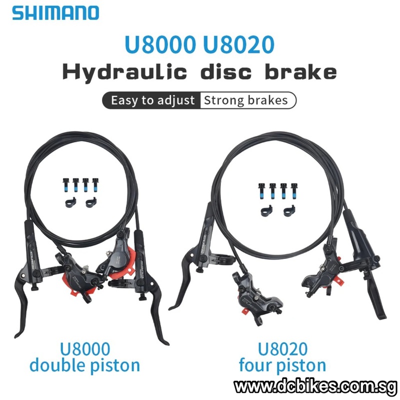 Shimano CUES U8000 | U8020 Hydraulic 2 | 4 Pistons Disc Brakeset Shimano U8000 2 Pistons Brakeset