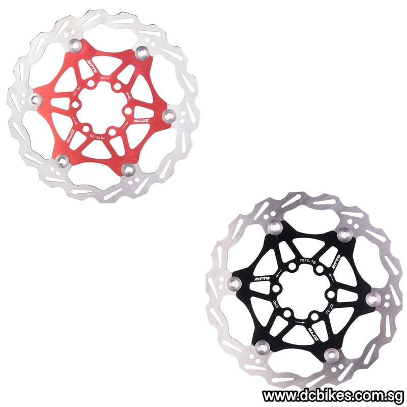 160mm | 180mm Red Black MTB Bicycle Floating Disc Brakes Rotor – 1 Piece