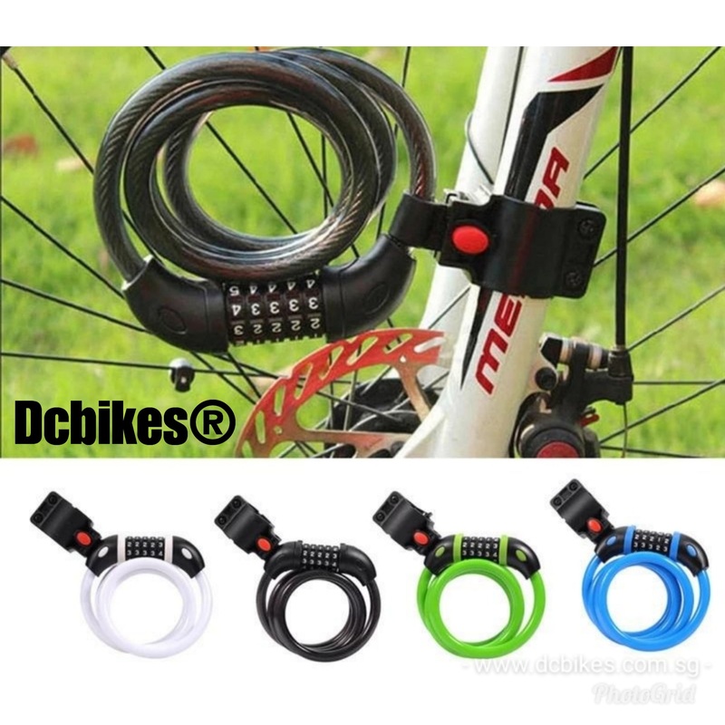 Anti Theft Bicycle Escooter 5 Number Lock White