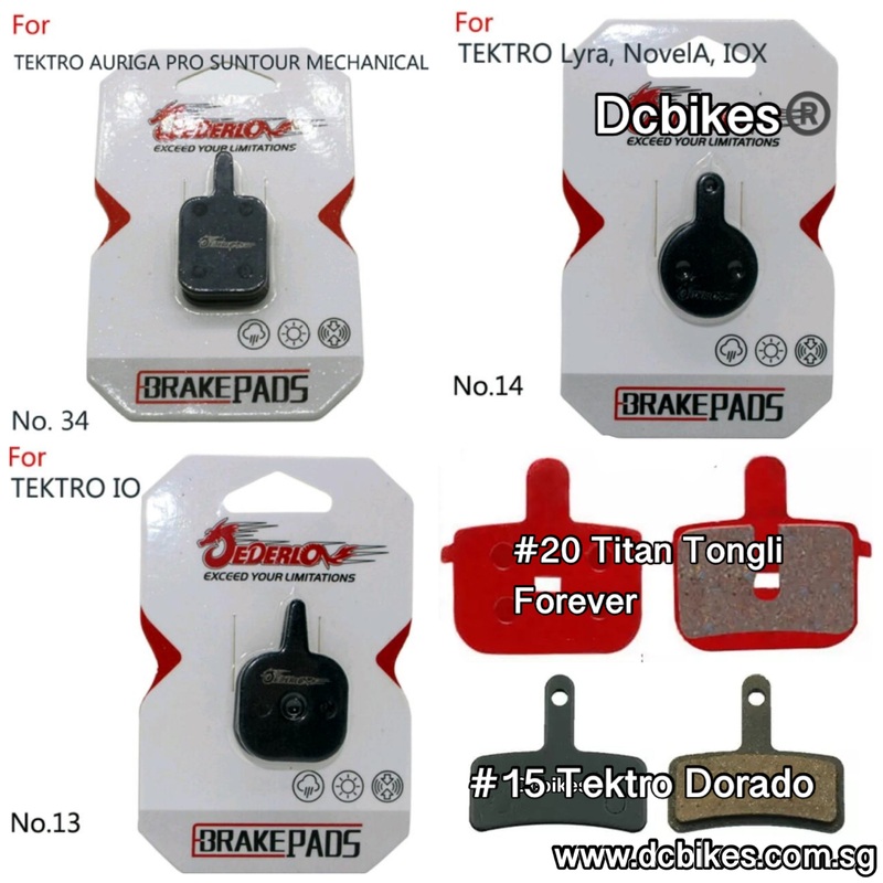 Various Model Kevlar Copper Resin Brake Pads For Tektro #20 Titan Tongli Forever etc