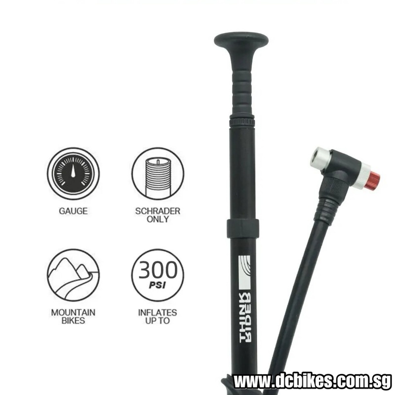 300psi Schrader Suspension Shock Fork Pump + Meter Gauge