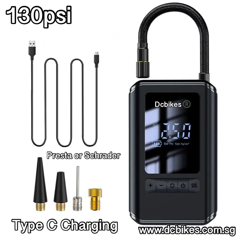 All In 1 Type C Rechargeable Electric Presta | Schrader Air Pump 130psi
