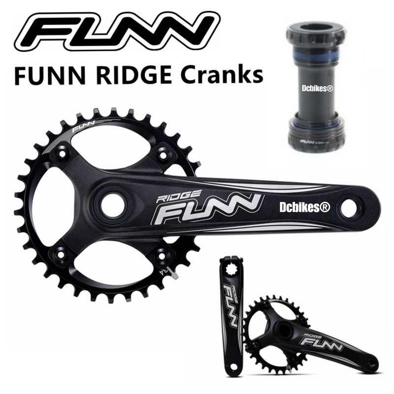 Funn Ridge Crank + 34T Narrow Wide Chainring + 68/73mm Bottom Bracket BB Crankset 34T Crankset