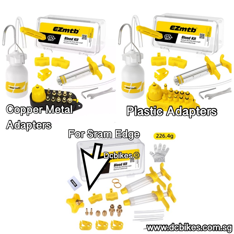 Universal Bicycle Hydraulic Brake Bleed Tool Kit Disc Brake Dot Mineral Oil Plastic Adapters