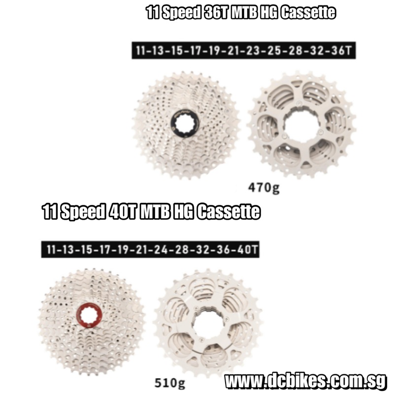 11 Speed 11T – 36T | 40T Wide Ratio MTB Bicycle HG Cassette 11 Speed 36T HG MTB Cassette