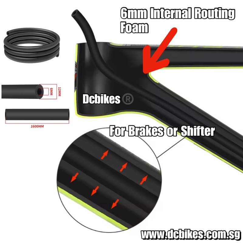1600mm Bicycle Brake Shifter Hose Internal Routing Anti Vibration Foam Inner Frame Sleeve (1 Piece)