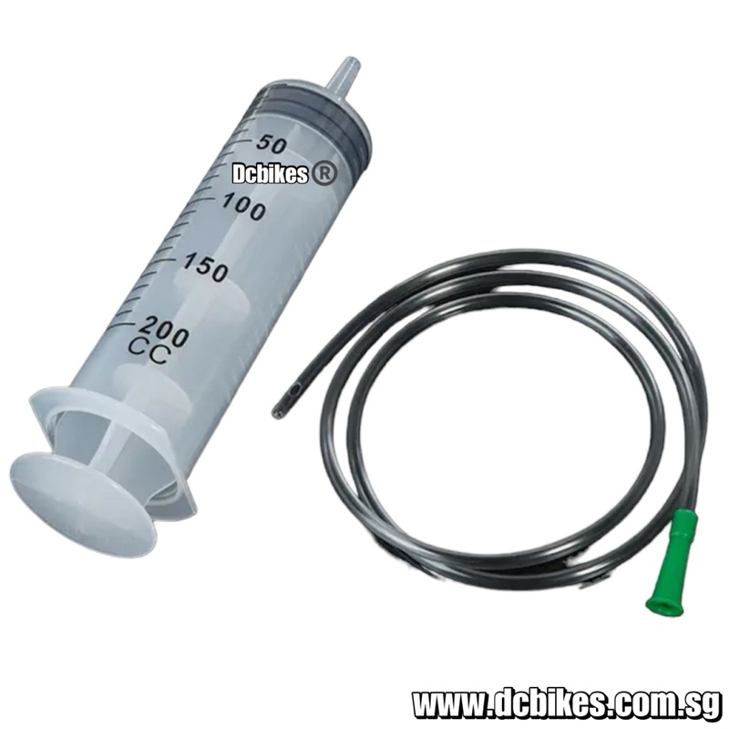200ml Plastic Syringe With 80cm Clear Tube Kit Set For Injector Measuring Bleed Kit