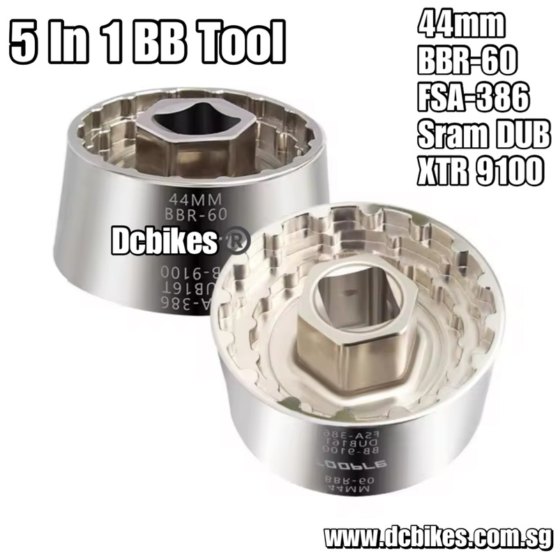 5 In 1 Bicycle Steel Chrome Solid 1/2″ – 12.5mm Threaded Bottom Bracket BB Remover Tool