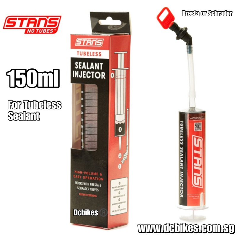 Stans NoTubes Road Mountain Bike Bicycle Tubeless Tire Sealant Injector Tyre Pump Big Syringe – 150ml