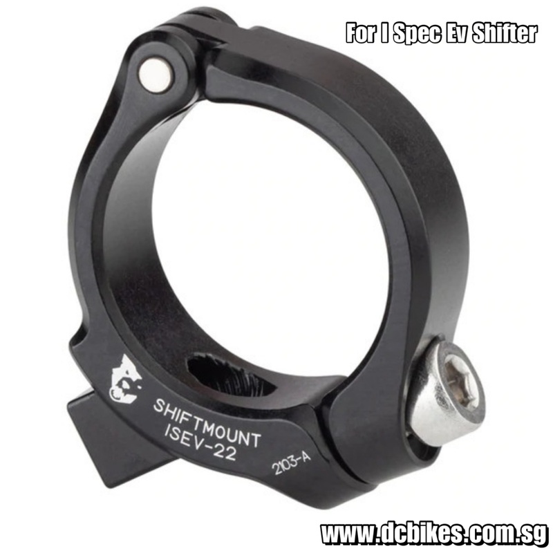 Wolf Tooth ShiftMount Clamp For Mounting Shimano I Spec EV Shifter to MTB Handlebar – 22.2mm Black Clamp (1 Piece)