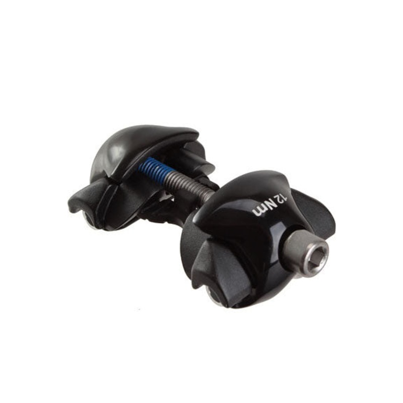 WCS 1-Bolt Seatpost Saddle Rail Clamp – Complete Set For Alloy Posts 7 x 7mm Rails BLK