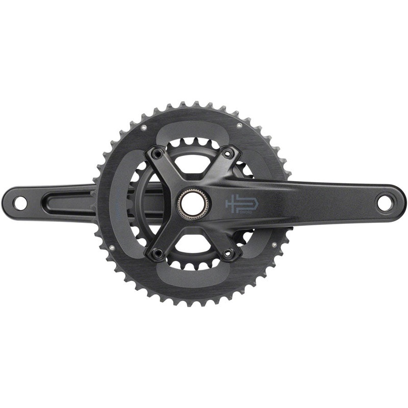 Sword 2x Crankset – 172.5mm 10-Speed 46/29t 110 Asym BCD  24mm Spindle BLK