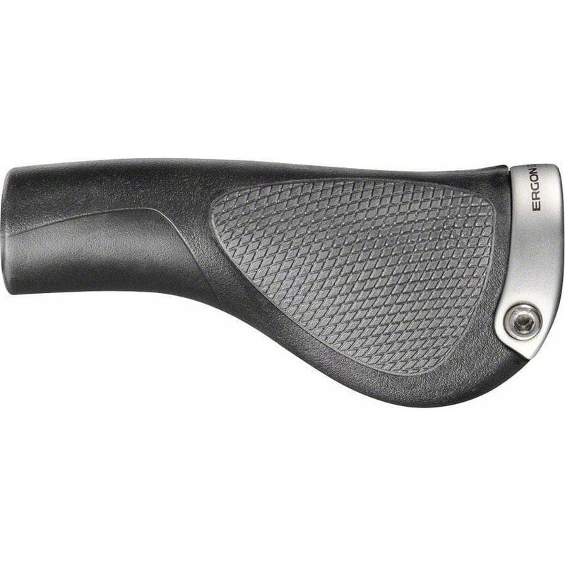 GP1 Bike Handlebar Grips – Black/Gray, Lock-On, Small Black/Gray