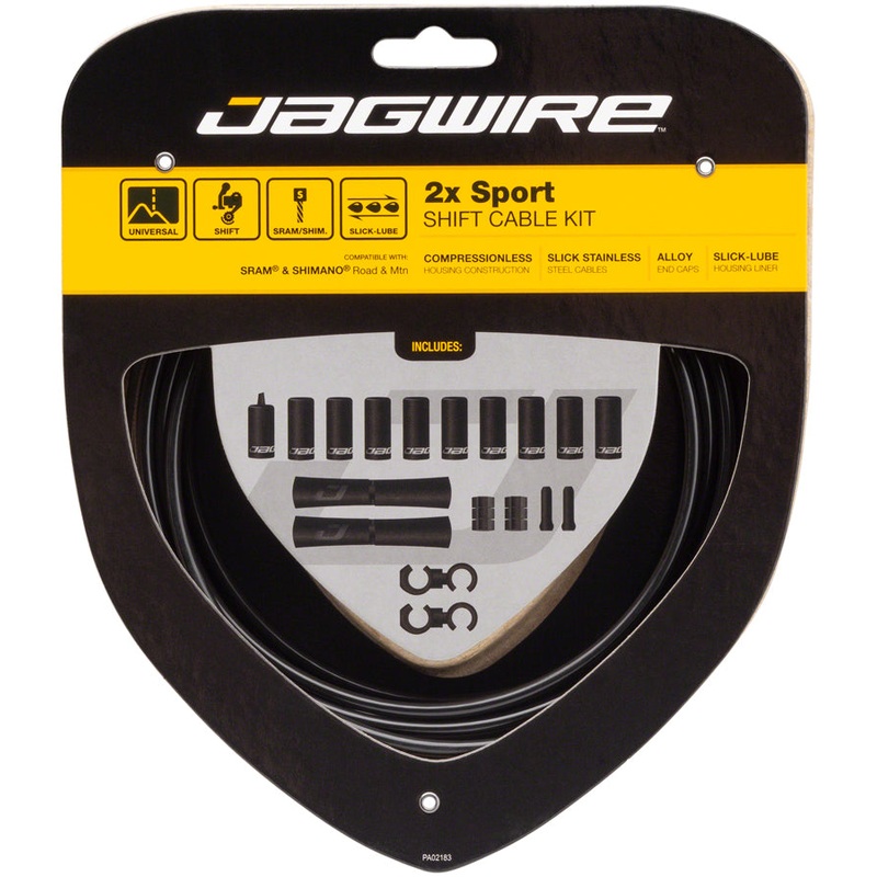 2x Sport Shift Cable Kit SRAM/Shimano Black