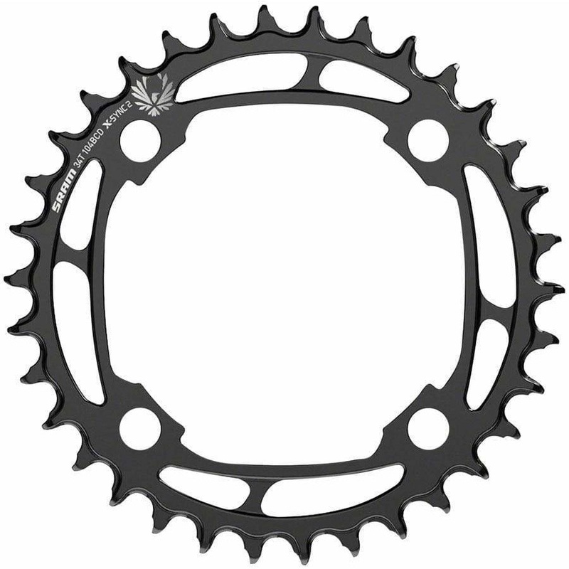 X-Sync 2 Steel Eagle Chainring – 34T 104mm Bolt Circle Diameter Black 104mm 34t