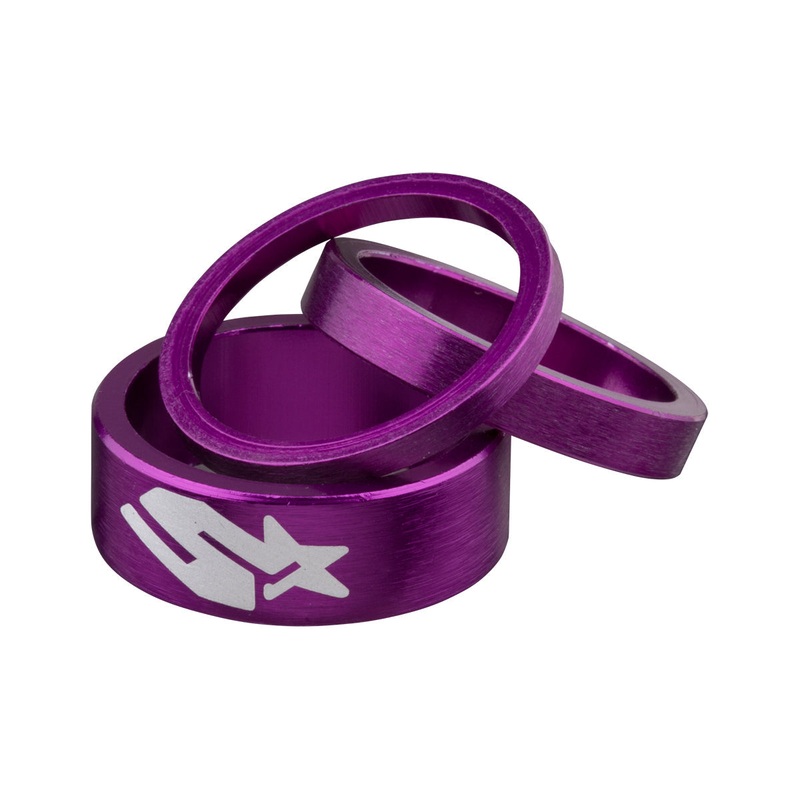 Bike Headset Spacer Kit 3/6/12mm, Purple Purple