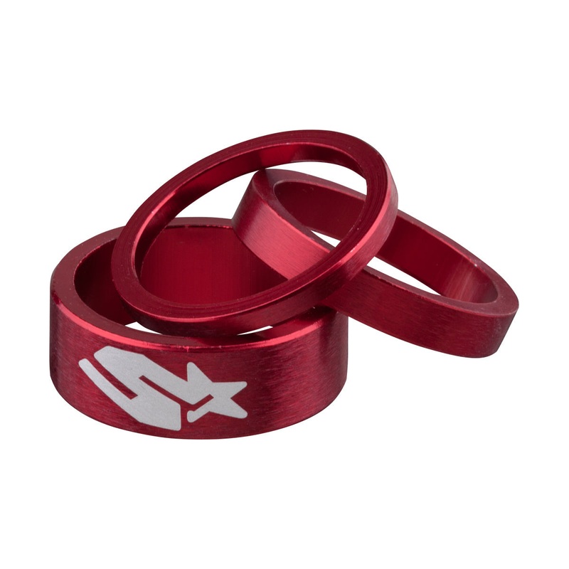 Bike Headset Spacer Kit 3/6/12mm – Red Red