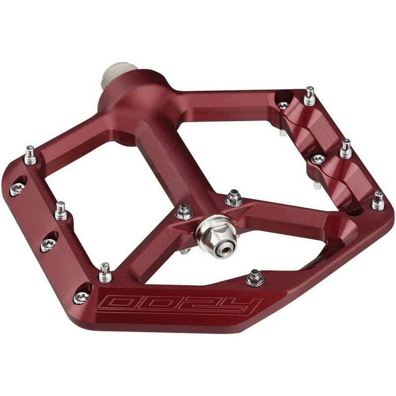 Oozy Reboot Mountain Bike Pedals, Red Red