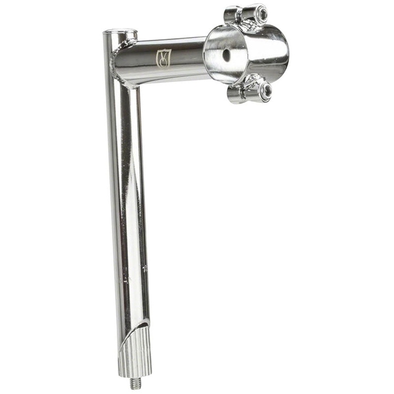 Quill Bike Stem – 31.8mm Clamp, 22.2-24tpi Quill, Chrome 31.8mm 0 Degrees 80mm