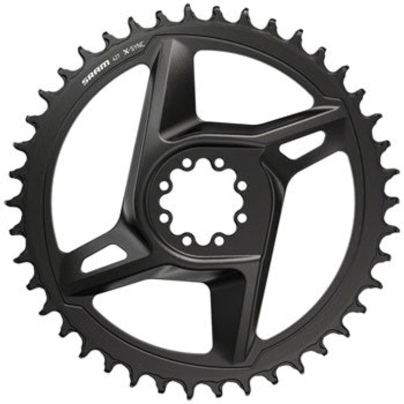 SRAM X-Sync Road Direct Mount Chainring for Rival – 44t, 12-Speed, 8-Bolt Direct Mount, Black 44T
