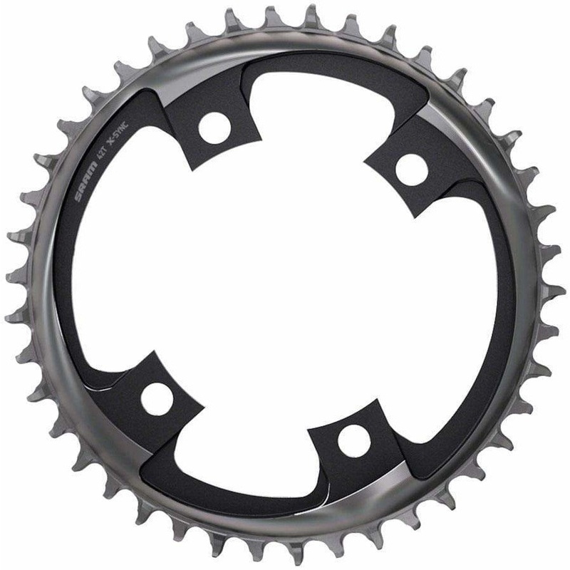 46 Tooth 107mm BCD x 4-Bolt 1×12-Speed X-Sync Chainring, Polar Gray 107mm 46t Grey