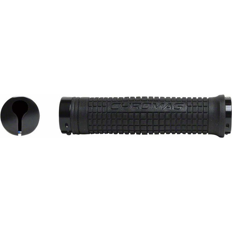 Squarewave XL Bike Handlebar Grips – Black, Lock-On Black