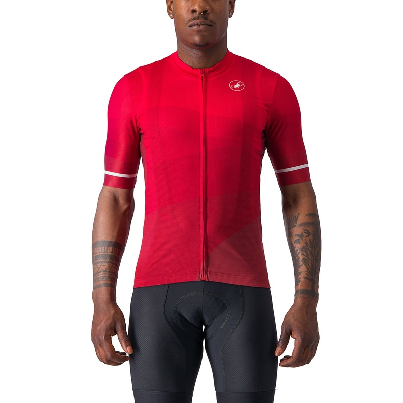 Castelli Orizzonte Jersey Red / White 2XLARGE