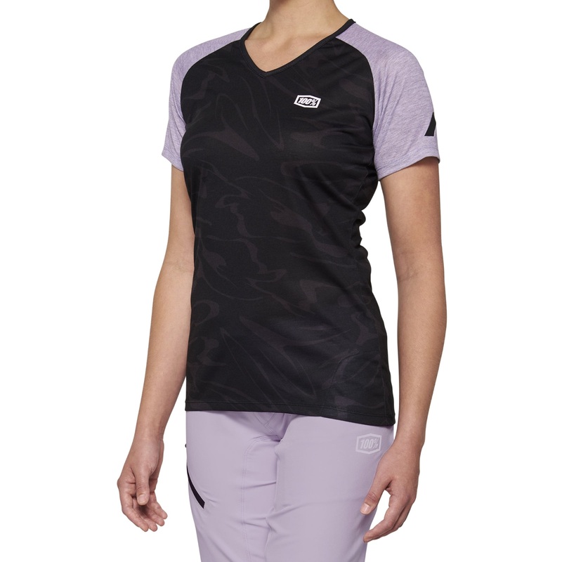 100% Womens Airmatic Jersey Floral Black Small