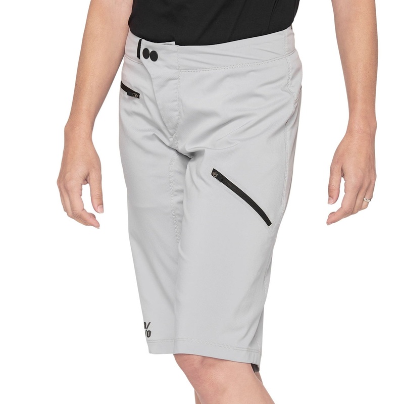 100% Womens Ridecamp Shorts Grey Small